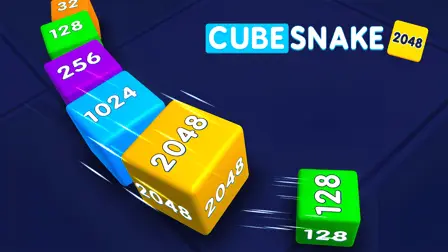 Cube Snake 2048 background