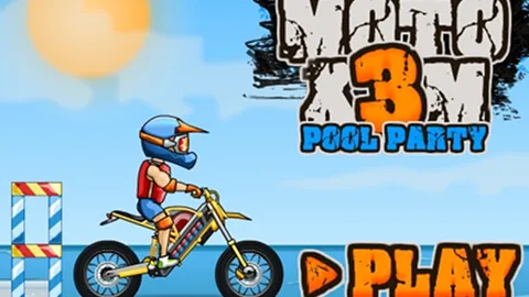 Moto X3M Pool Party - 人気の無料ヘビゲーム